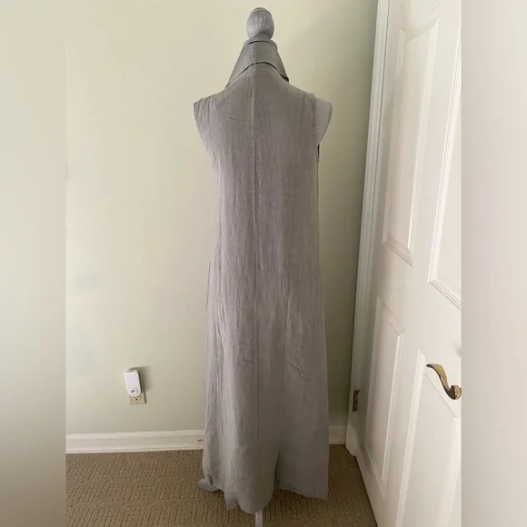 Francesca Bettini Fango Cowl neck midi dress gray. Made in Italy NWT - Picture 4 of 7